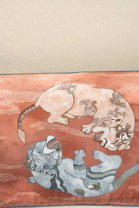 10000017808 DANCE OF THE YALIS CUSHION COVER RUST