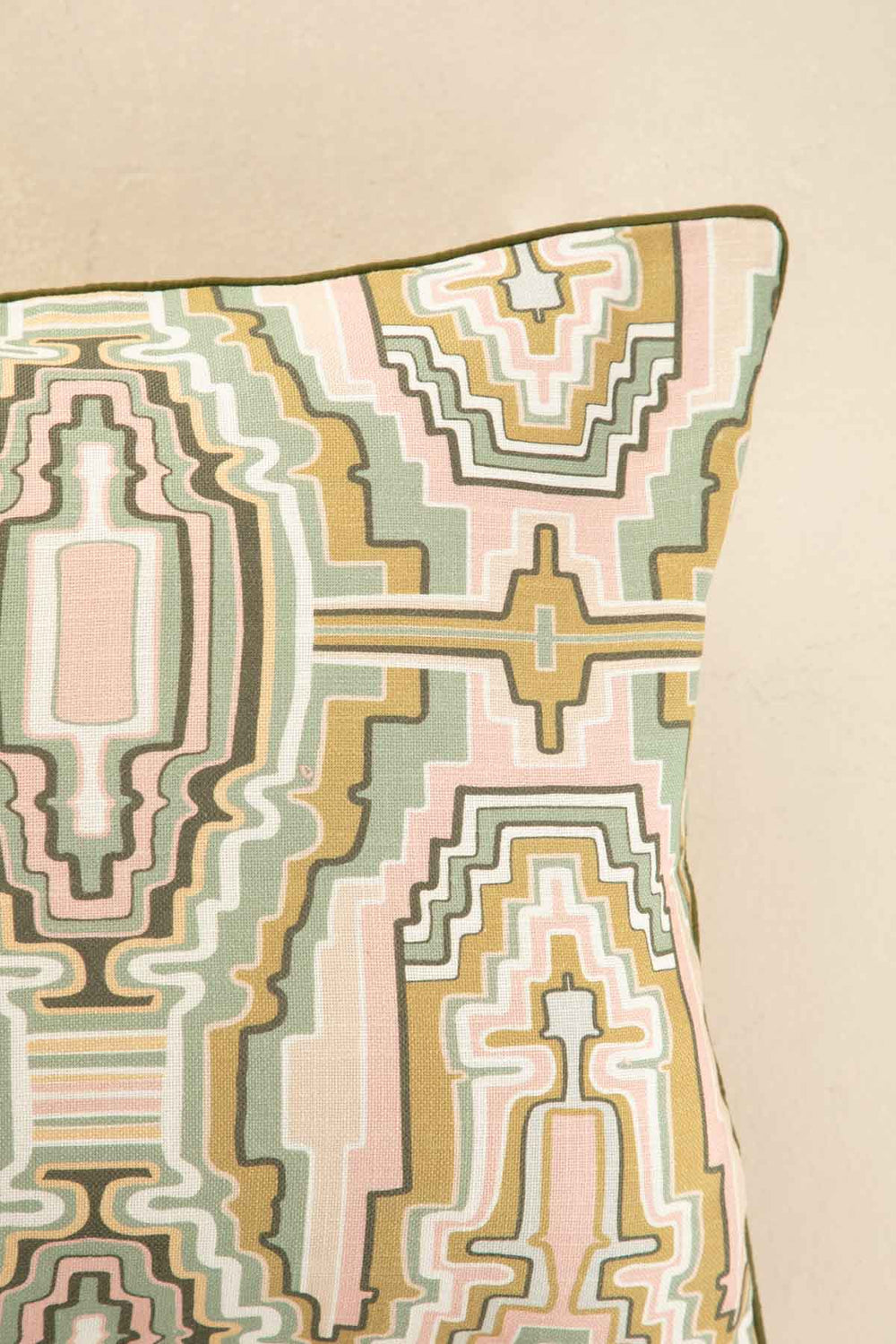 10000017810 TARAM CUSHION COVER EARTHY GREEN