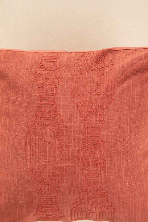 10000017817 TARAM EMBROIDERED CUSHION COVER RED PEPPER