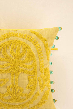 10000017818 FREEDOM TREE EMBROIDERED CUSHION COVER ZEST LIME \