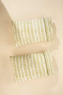 Kyoto Olive Green Pillow Cover Set (Set of 2)