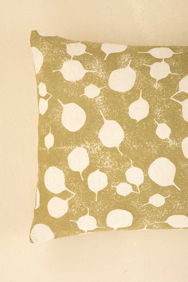 10000017915SEHNUR LEAF PILLOW COVER (SET OF 2) OLIVE GREEN