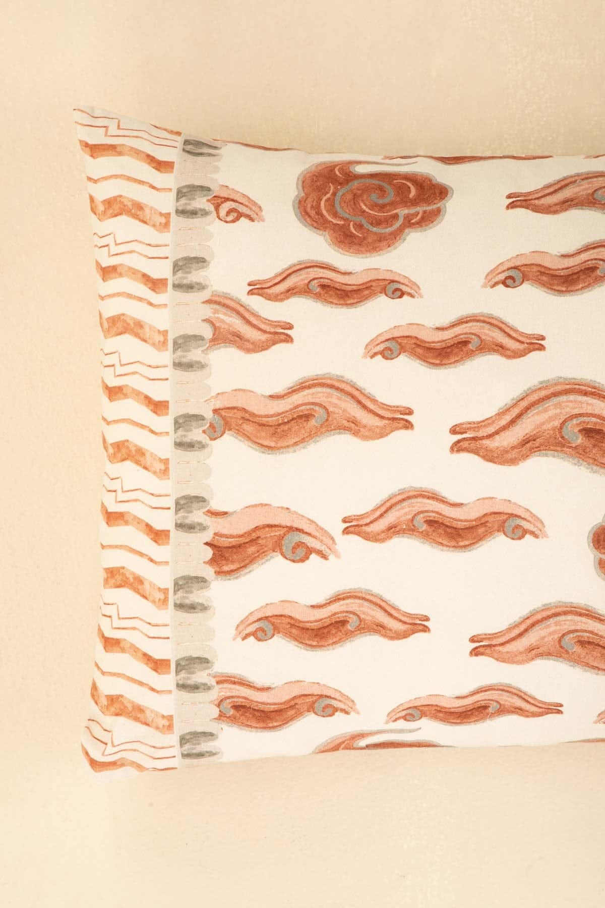 10000017916SILVER LINING PILLOW COVER (SET OF 2) RUST
