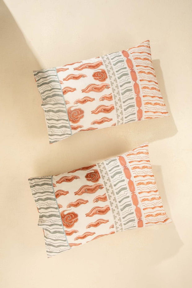 10000017916SILVER LINING PILLOW COVER (SET OF 2) RUST