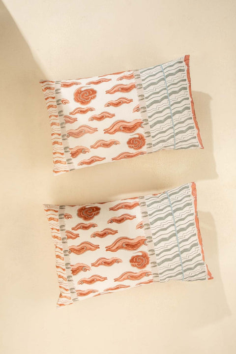 10000017916SILVER LINING PILLOW COVER (SET OF 2) RUST