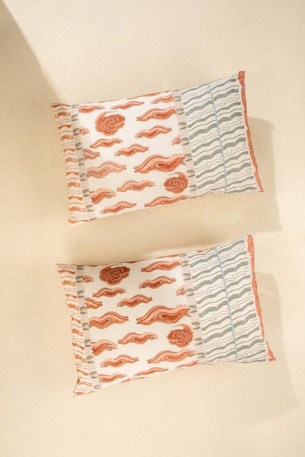 10000017916SILVER LINING PILLOW COVER (SET OF 2) RUST
