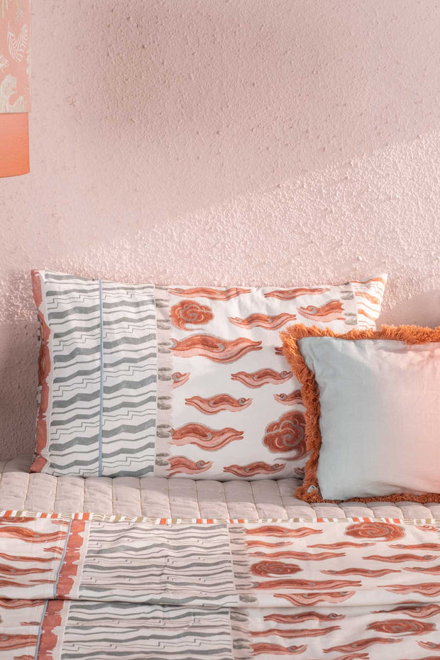 10000017916SILVER LINING PILLOW COVER (SET OF 2) RUST