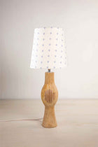 Bulb Table Lamp with Dobby Taper Lampshade (Grey)