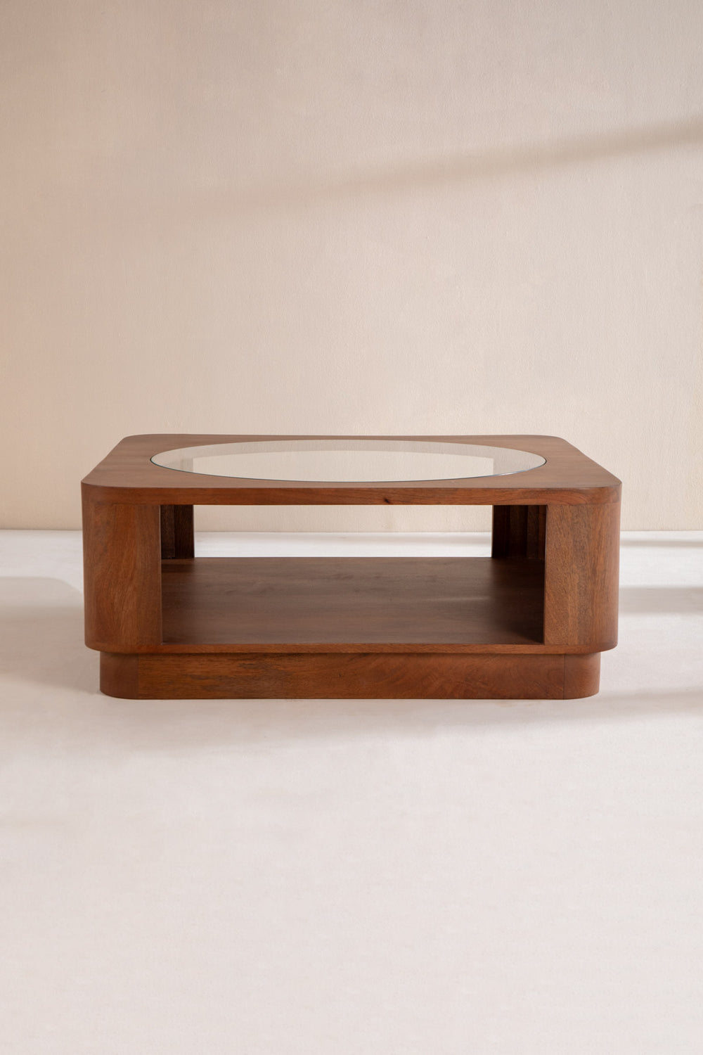 Dune Acacia Wood And Glass Coffee Table