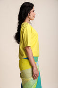 Solid Bihu Blouse (Sunflower Yellow)