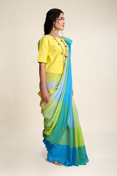 Matsya Handloom Saree (Tile Blues)