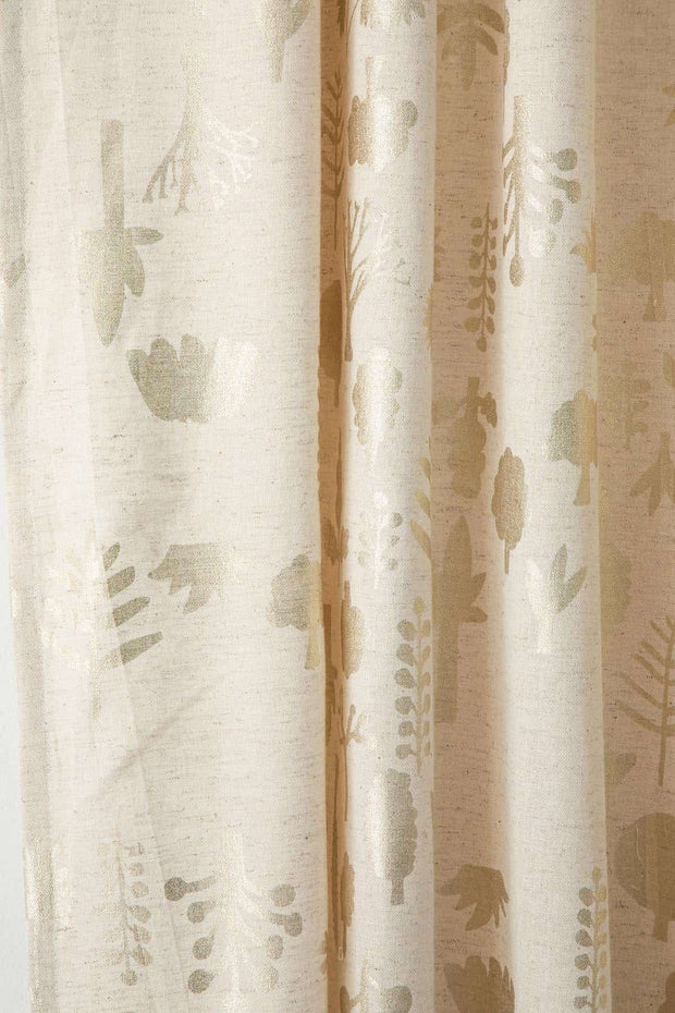 CURTAINS Green House Cotton Curtains And Blinds (Gold)