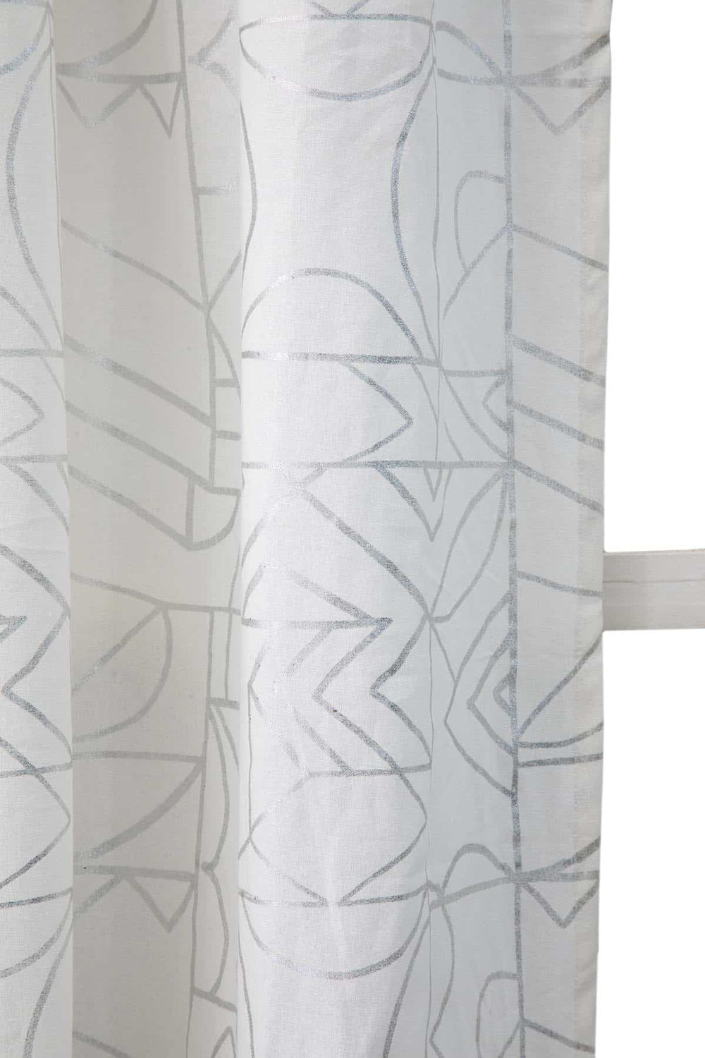 CURTAINS Wireframe Cotton Curtains And Blinds (Silver)