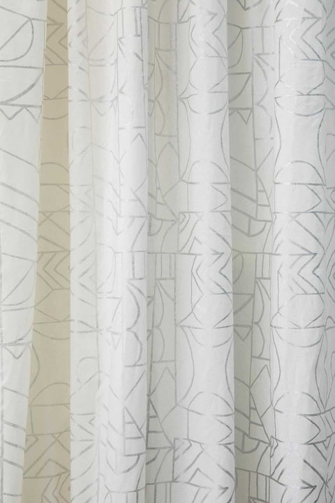 CURTAINS Wireframe Window Blinds In Cotton Fabric (Silver)
