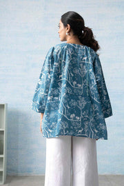 TOPS Creatures Of Canopy Tunic Top (Teal Dream)