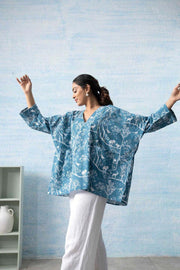 TOPS Creatures Of Canopy Tunic Top (Teal Dream)