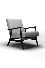 Pi Black Teak Wood Armchair