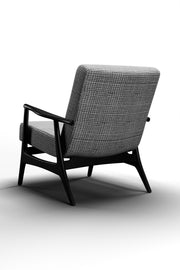 Pi Black Teak Wood Armchair