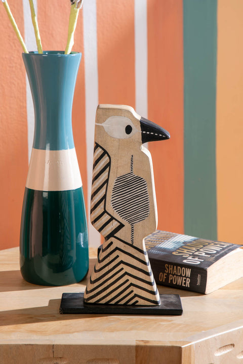 Stripey Toucan Wood Animal Figurine