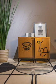 Face To Face Cabinet (Gold/Black)