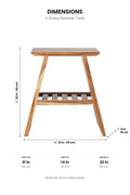 BEDSIDE TABLES A Shape Bedside Table (Acacia Wood)