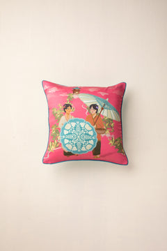 PRINT & PATTERN CUSHIONS A Walk In The Park Fuchsia Cushion Cover (41 X 41 Cm)