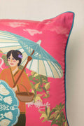 PRINT & PATTERN CUSHIONS A Walk In The Park Fuchsia Cushion Cover (41 X 41 Cm)