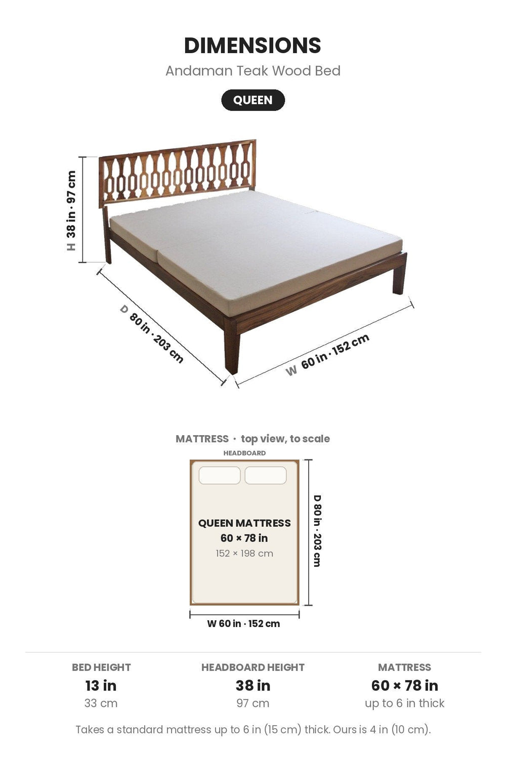BEDS Andaman Teak Wood Bed