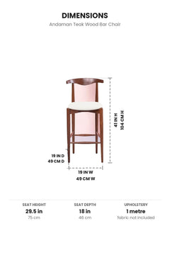 BAR CHAIRS Andaman Teak Wood Bar Chair