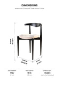 DINING CHAIRS Andaman Teak Wood Dining Chair (Charcoal)