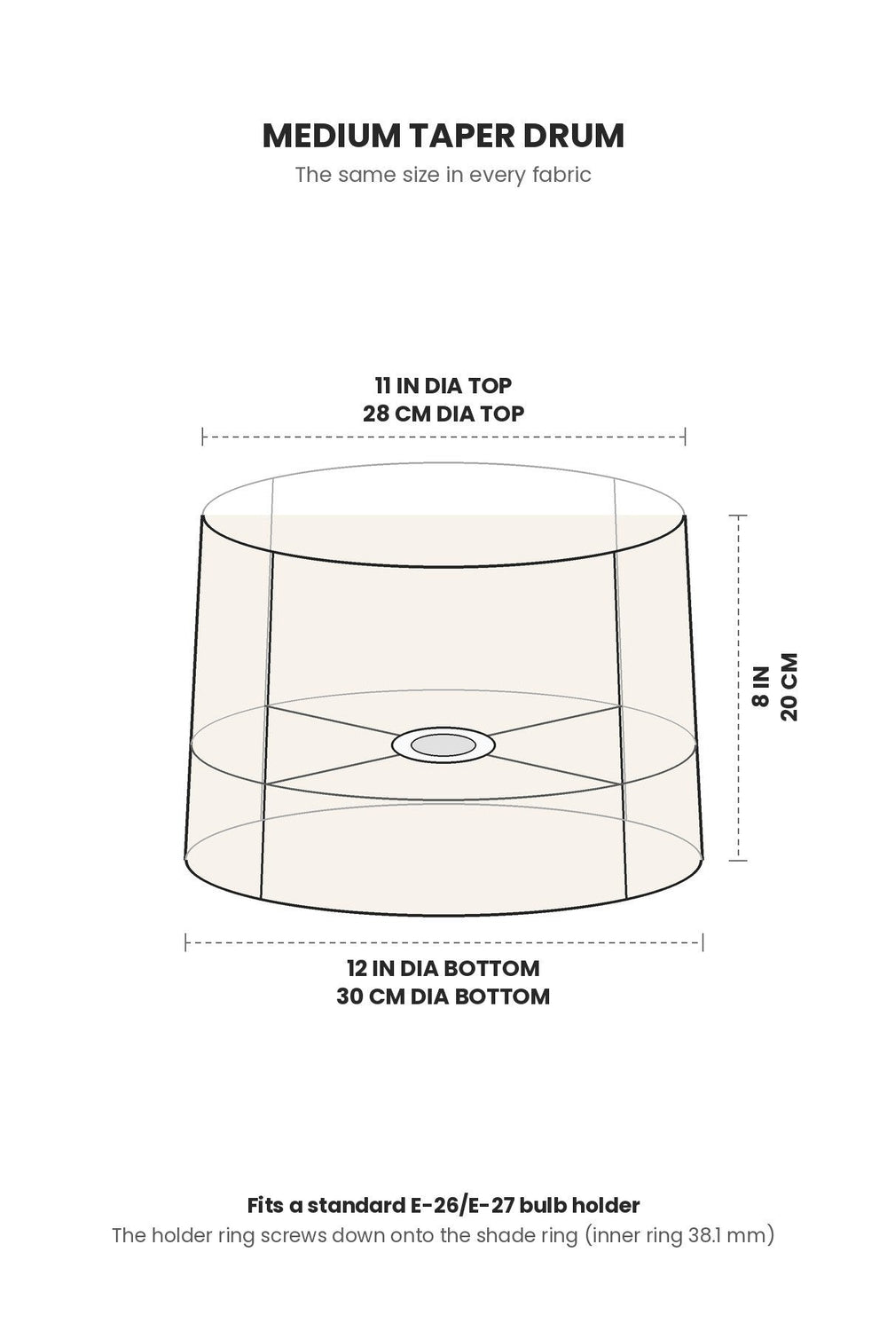 LAMPSHADES Gypsy Rose Medium Taper Drum Lampshade (Aqua Blue)