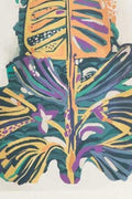WALL ACCENTS Udanti Palm Woodcut Wall Art (Artistic Teal)