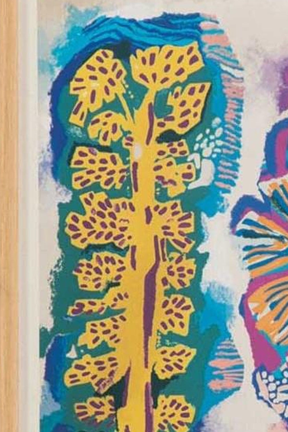 WALL ACCENTS Udanti Tree Pair Woodcut Wall Art (Artistic Teal)