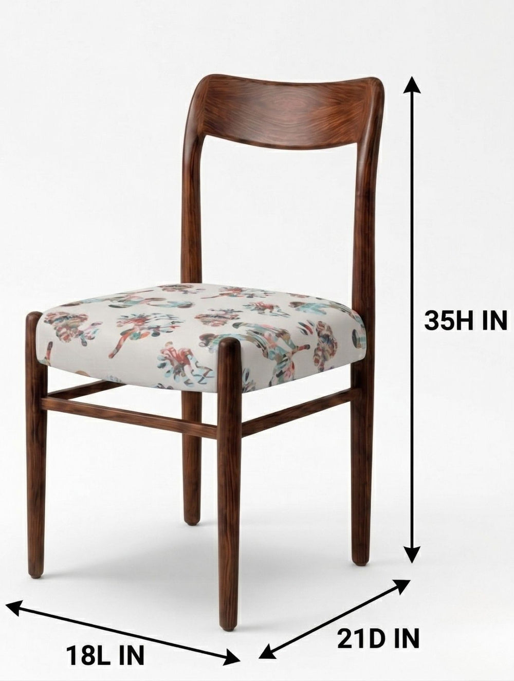 Upholstered Bundle Ay`s Retro Dining Chair in Palmyrah Beige Fabric