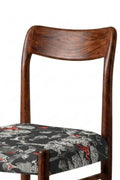 Upholstered Bundle Ay`s Retro Dining Chair in Mindscape Charcoal Fabric