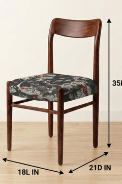 Upholstered Bundle Ay`s Retro Dining Chair in Mindscape Charcoal Fabric