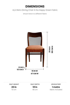 Upholstered Bundle Ay`s Retro Dining Chair in Nu Happy Green Fabric