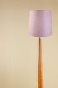 Balance Wood Floor Lamp with Solid Taper Lampshade (Blush Pink)