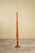 Lighting Bundle Balance Wood Floor Lamp with Damask Birds Taper Lampshade (Butter Yellow)