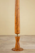 Lighting Bundle Balance Wood Floor Lamp with Loose Weave Drum Lampshade (Off White)