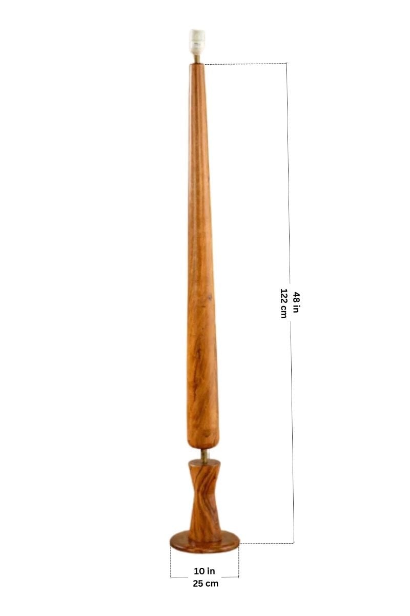 Lighting Bundle Balance Wood Floor Lamp with Solid Taper Lampshade (Blush Pink)