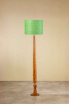 Balance Wood Floor Lamp with Solid Drum Lampshade (Fresh Green)
