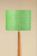 Lighting Bundle Balance Wood Floor Lamp with Solid Drum Lampshade (Fresh Green)