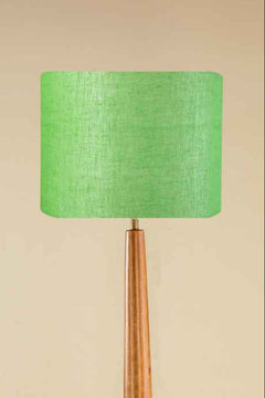 Lighting Bundle Balance Wood Floor Lamp with Solid Drum Lampshade (Fresh Green)