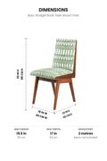 DINING CHAIRS Baro Straight Back Teak Wood Chair