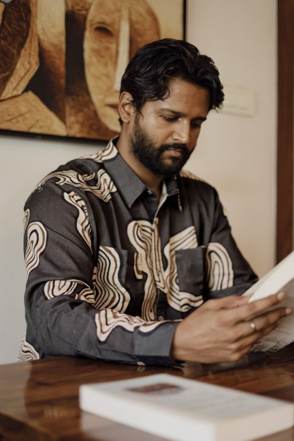SHIRTS Shifting Sands Full Sleeve Shirt (Basalt Brown)