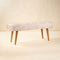 Bench Pouffe in Diamond Beige Fabric