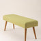 Bench Pouffe in Solid Twisted Herbal Green Fabric
