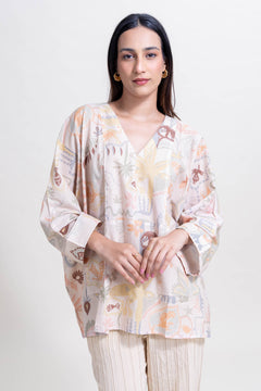 TOPS Treehouse Tunic Top (Birdie Blush)