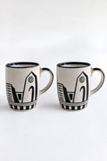 MUGS & CUPS Mombaye City Ceramic Coffee Mug (Set Of 2)